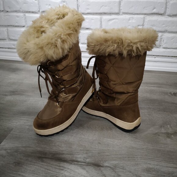 Vibram Sole Ladies Size 37 (approx. 6.5 - 7 US) Tan Boots - Picture 3 of 11